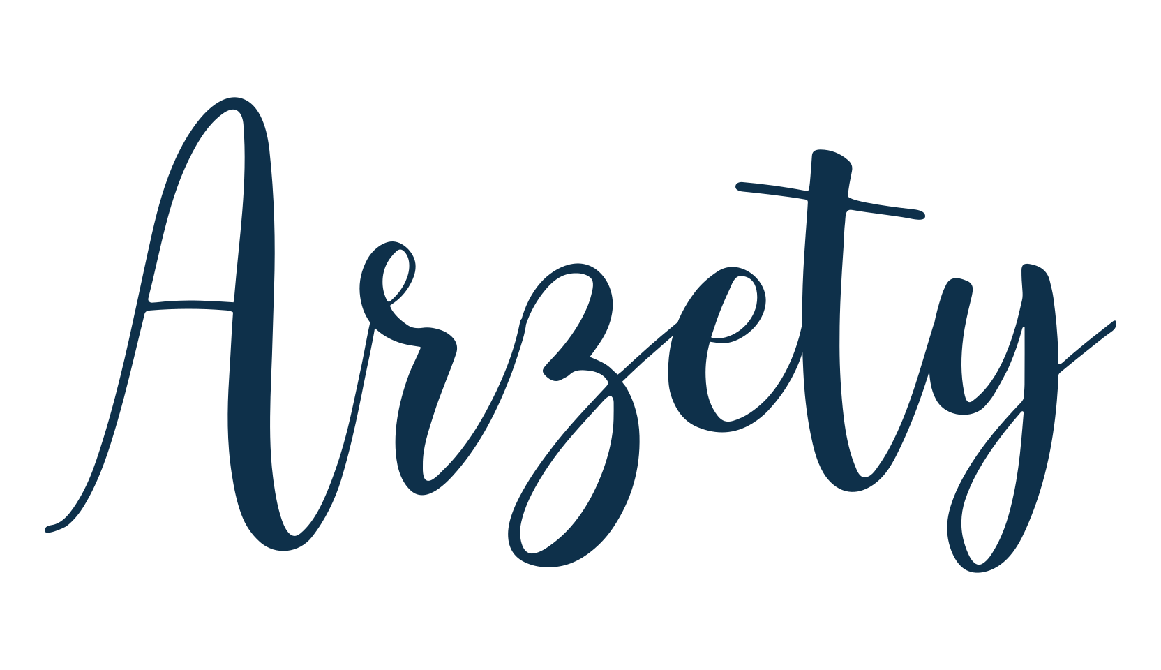 Arzety, script calligraphy fancy decorative font preview