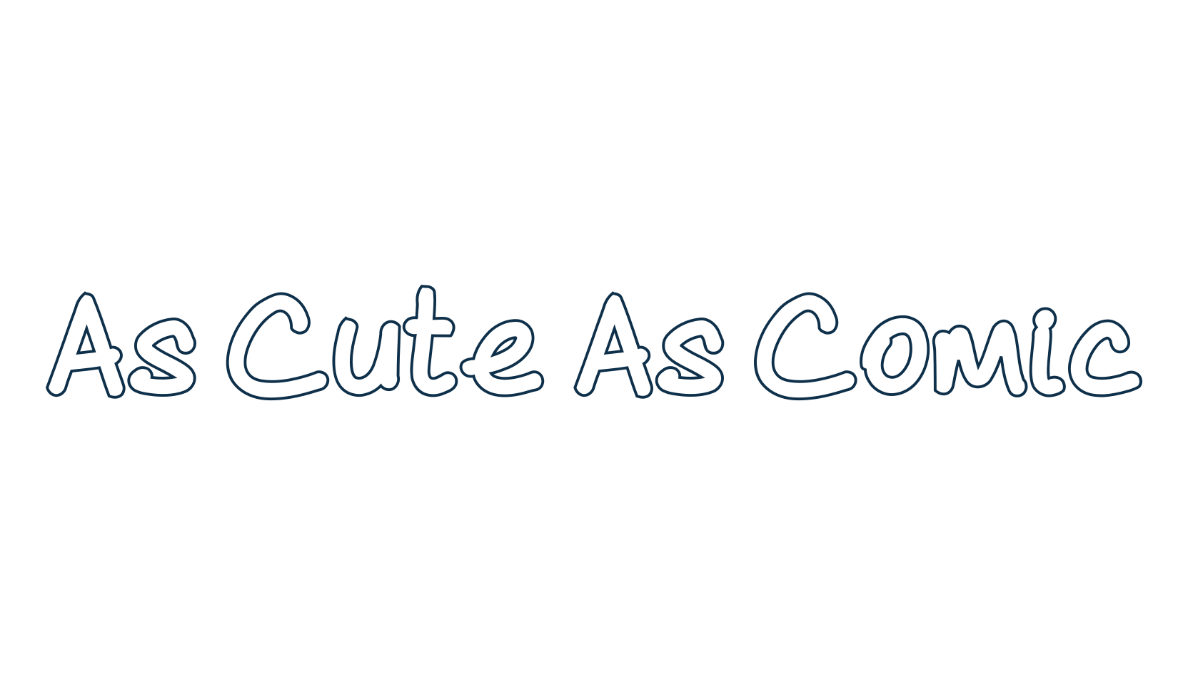 As Cute As Comic, fancy cartoon decorative comic font preview