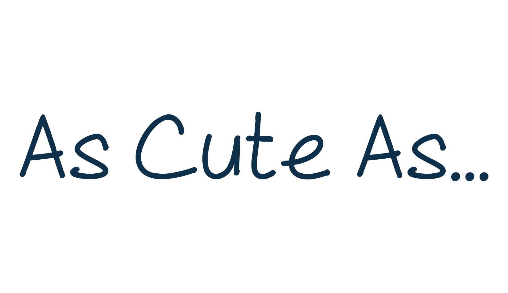 As Cute As..., handwriting font preview