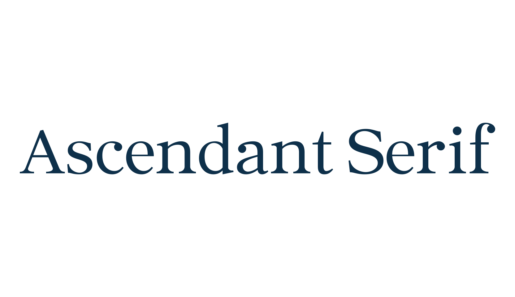 Ascendant Serif, basic serif font preview