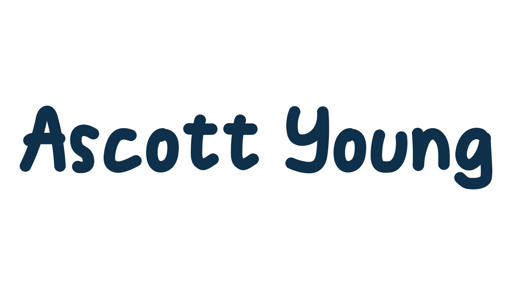 Ascott Young, handwriting font preview