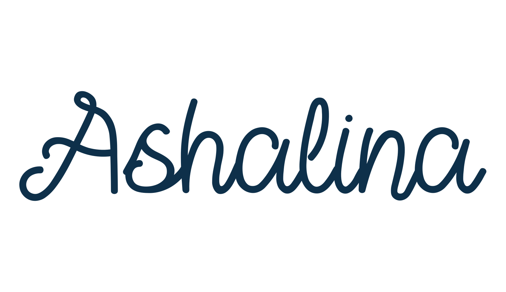 Ashalina, handwriting font preview