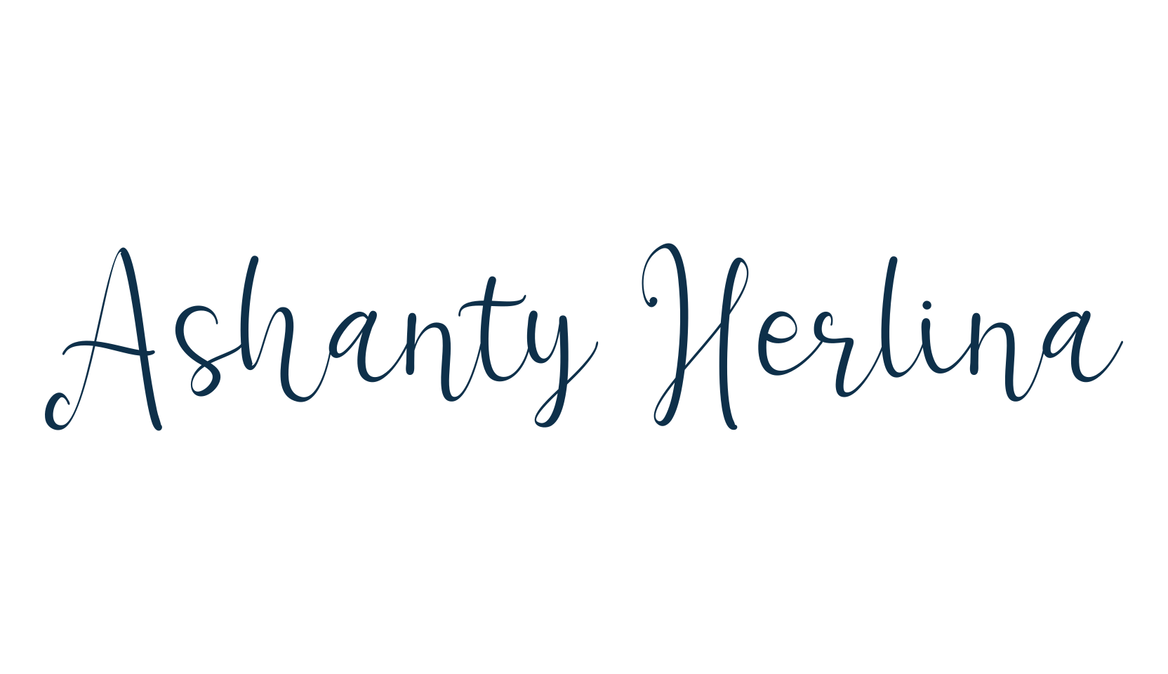 Ashanty Herlina, handwriting font preview