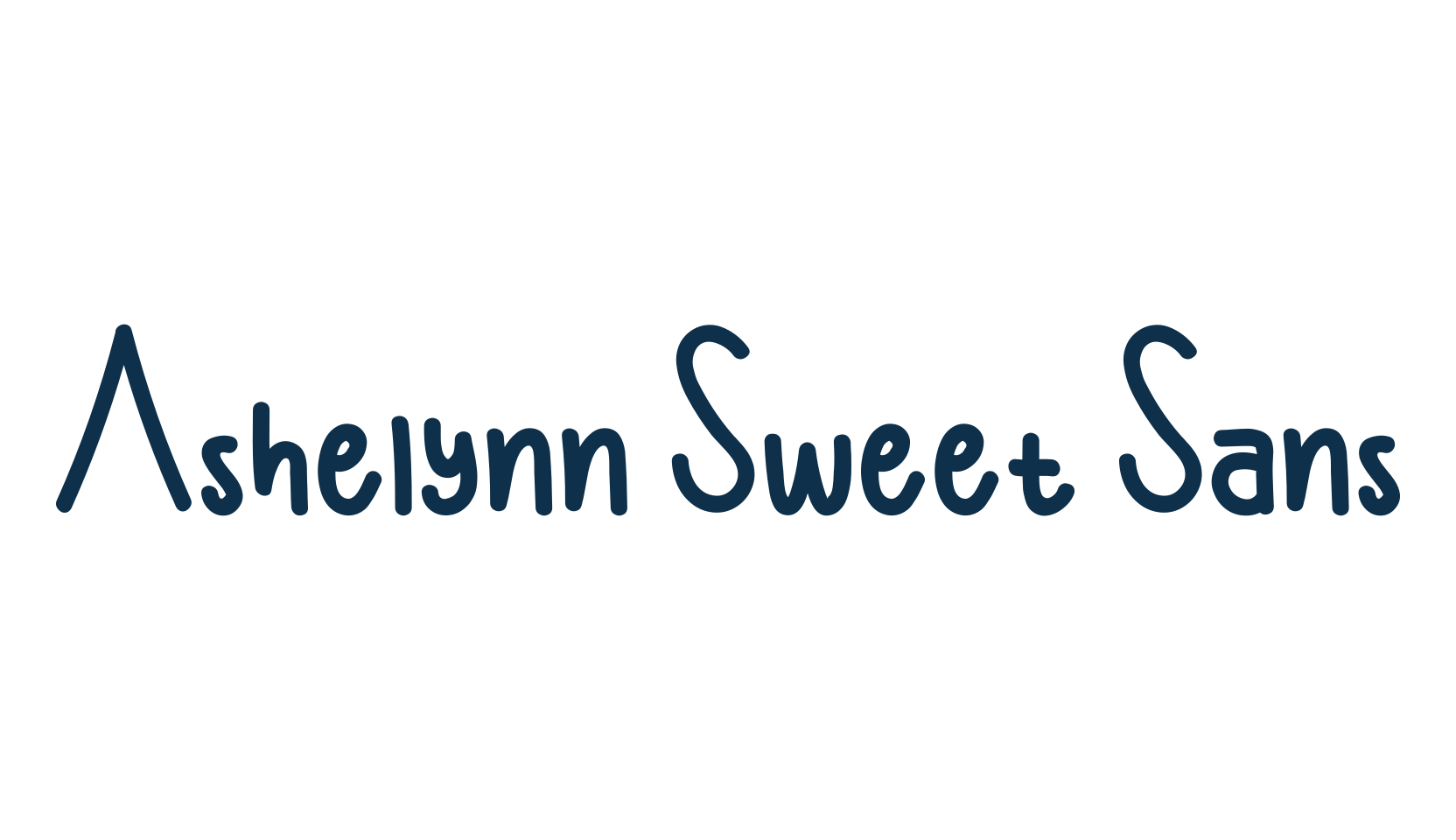 Ashelynn Sweet Sans, script handwritten fancy decorative calligraphy font preview