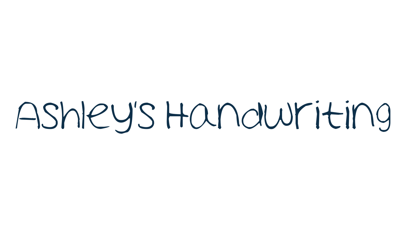 Ashley's Handwriting, handwriting font preview