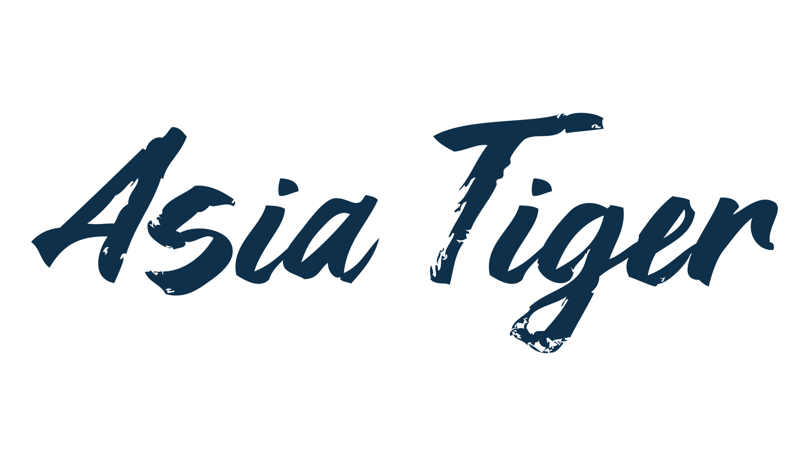 Asia Tiger, script brush fancy decorative calligraphy font preview