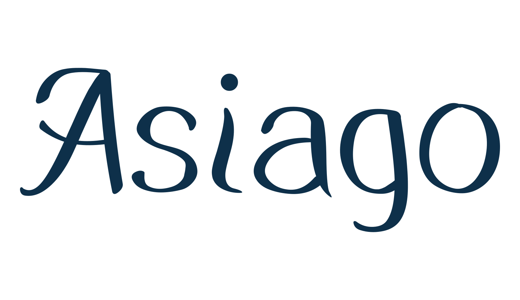 Asiago, various font preview