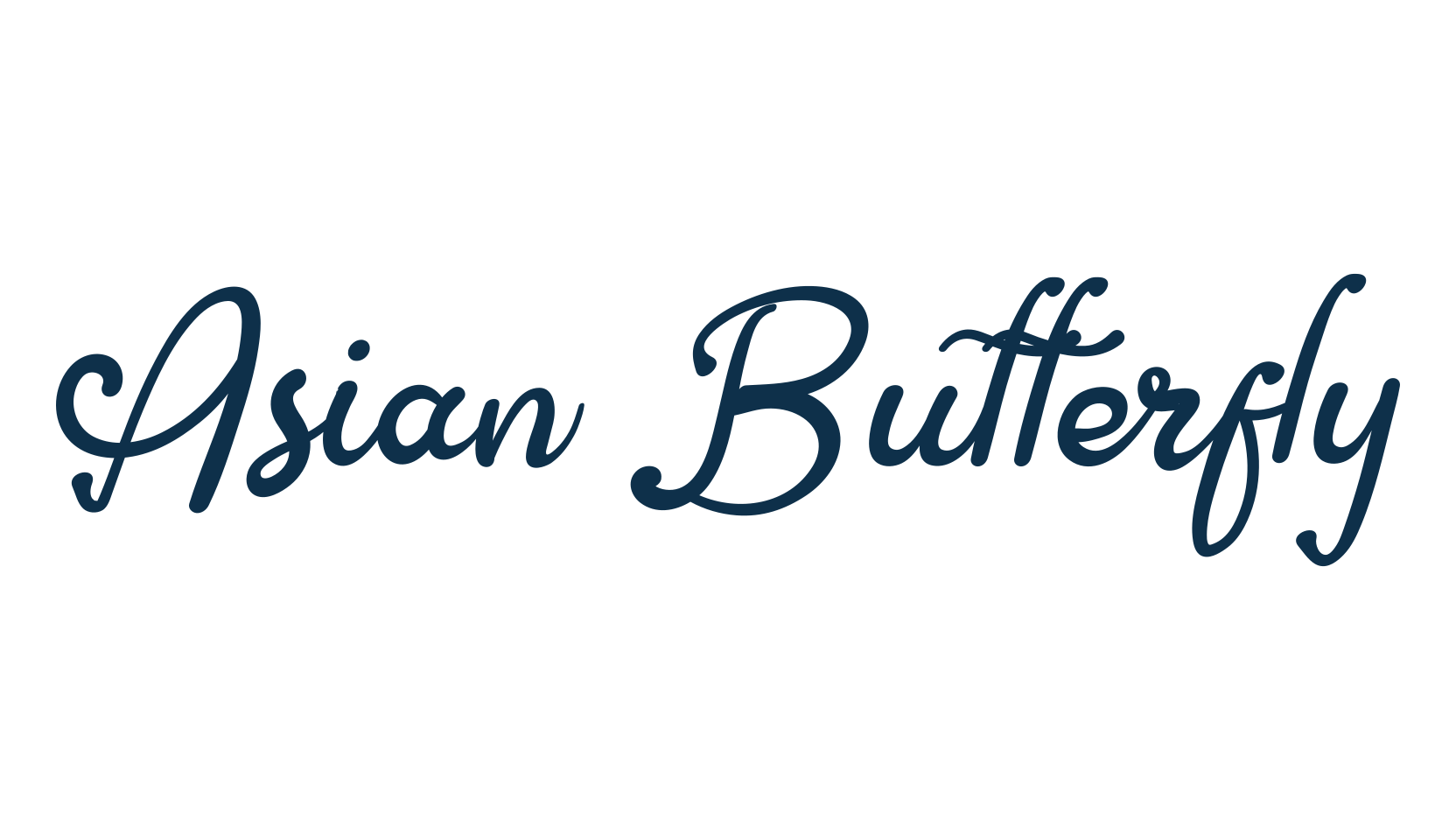 Asian Butterfly, fancy decorative font preview