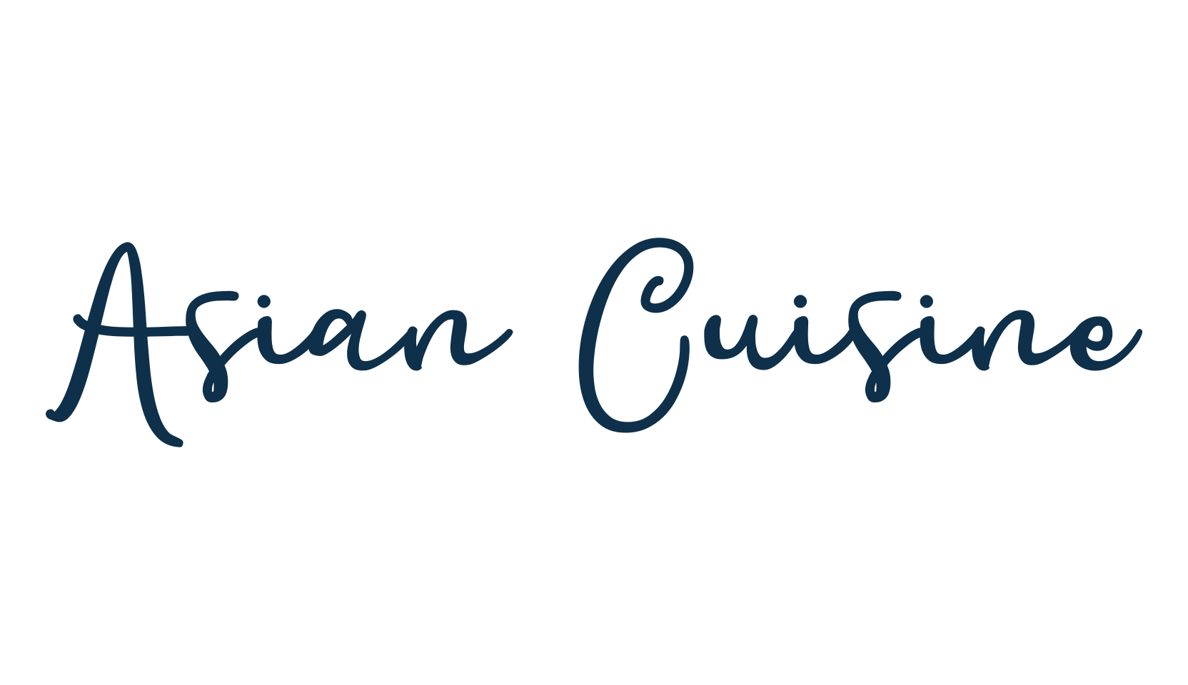 Asian Cuisine, script handwritten fancy decorative calligraphy font preview