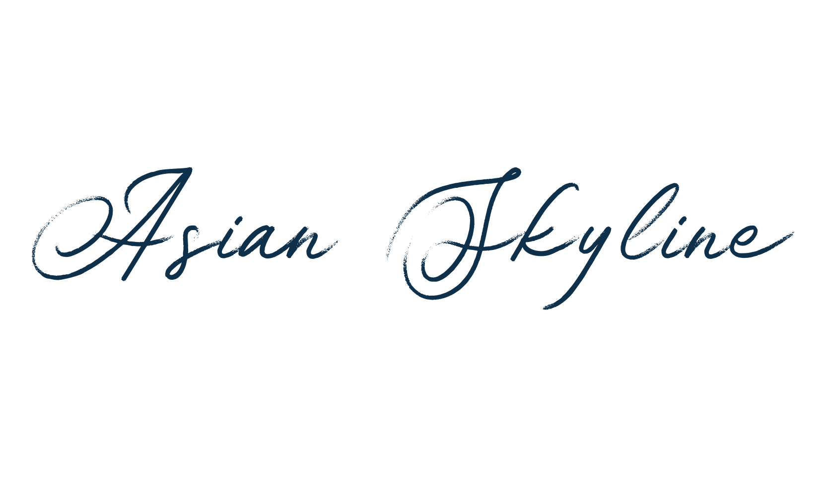 Asian Skyline, script brush fancy decorative calligraphy font preview