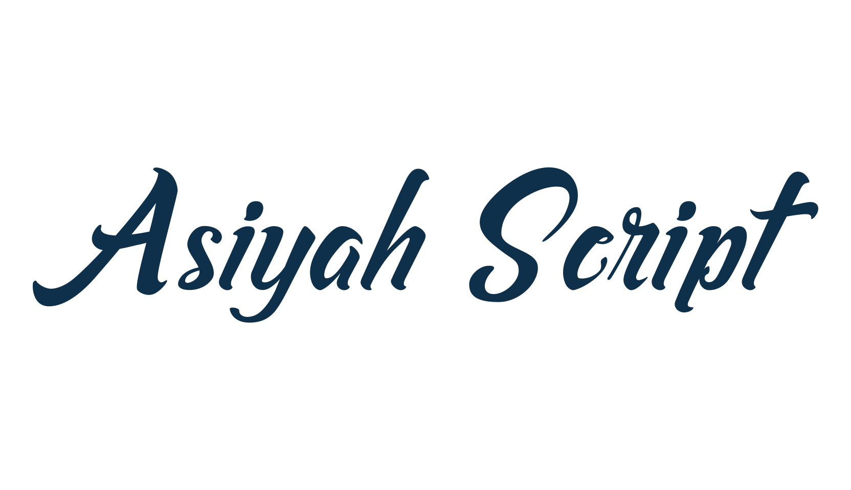 Asiyah Script, script brush fancy decorative calligraphy font preview