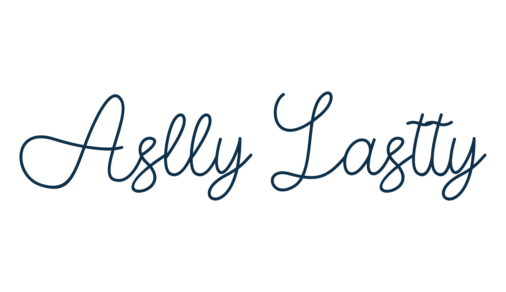 Aslly Lastty, script handwritten fancy decorative calligraphy font preview