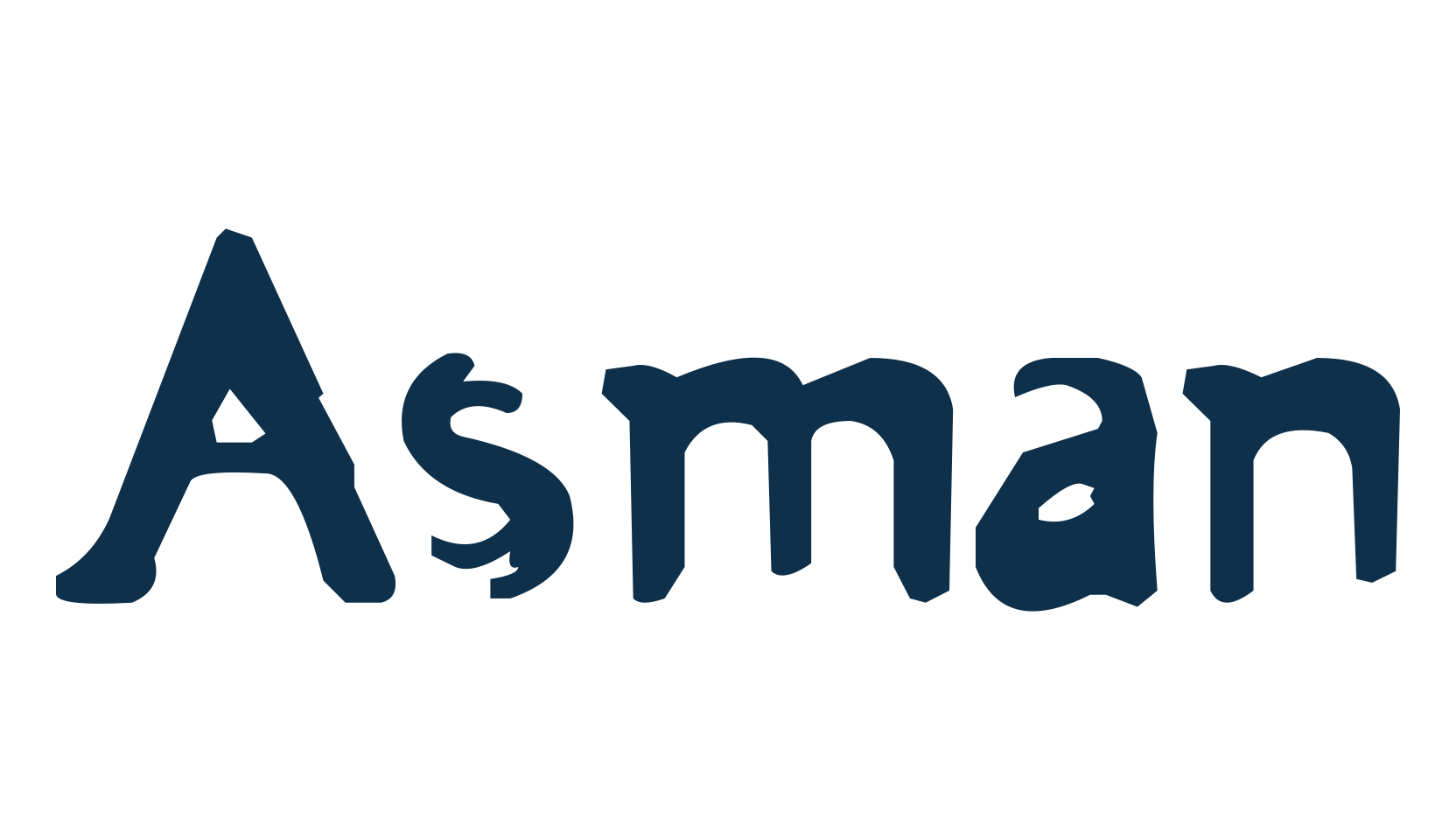 Asman, eroded font preview