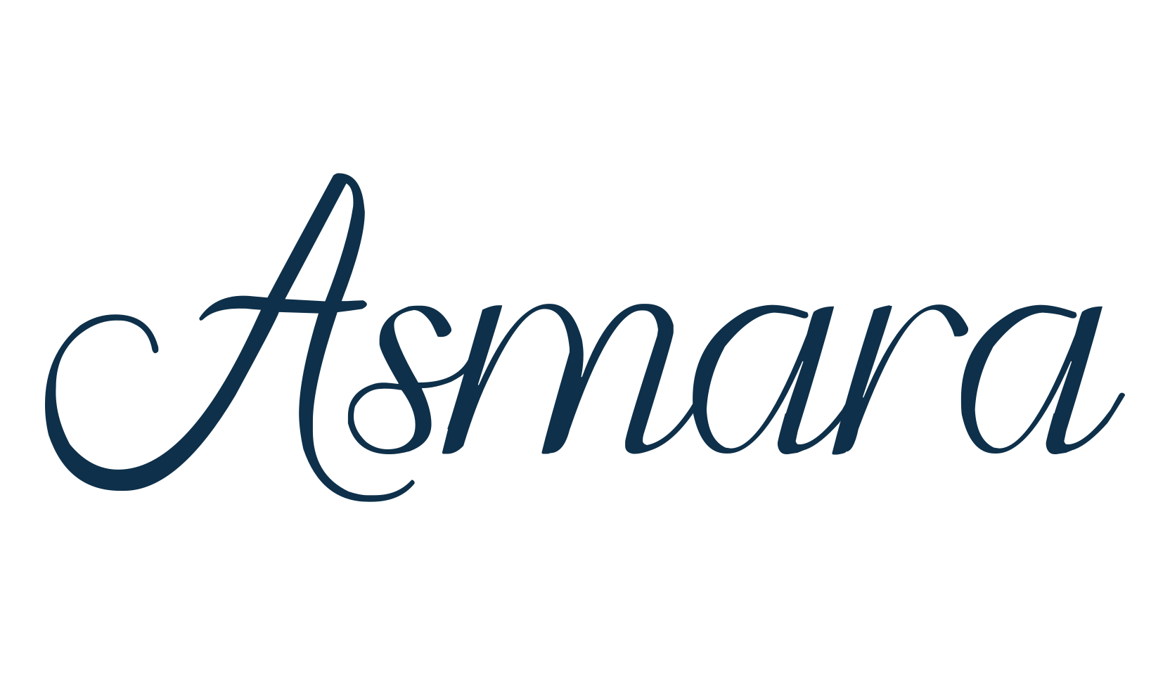 Asmara, script calligraphy fancy decorative font preview