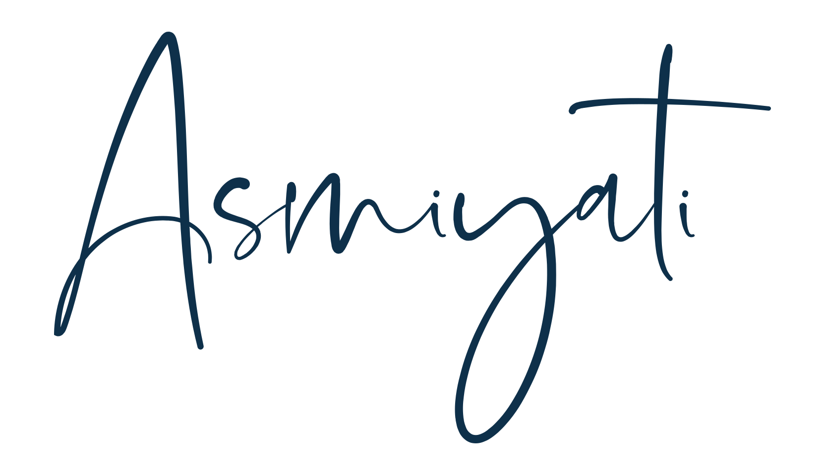 Asmiyati, handwriting font preview