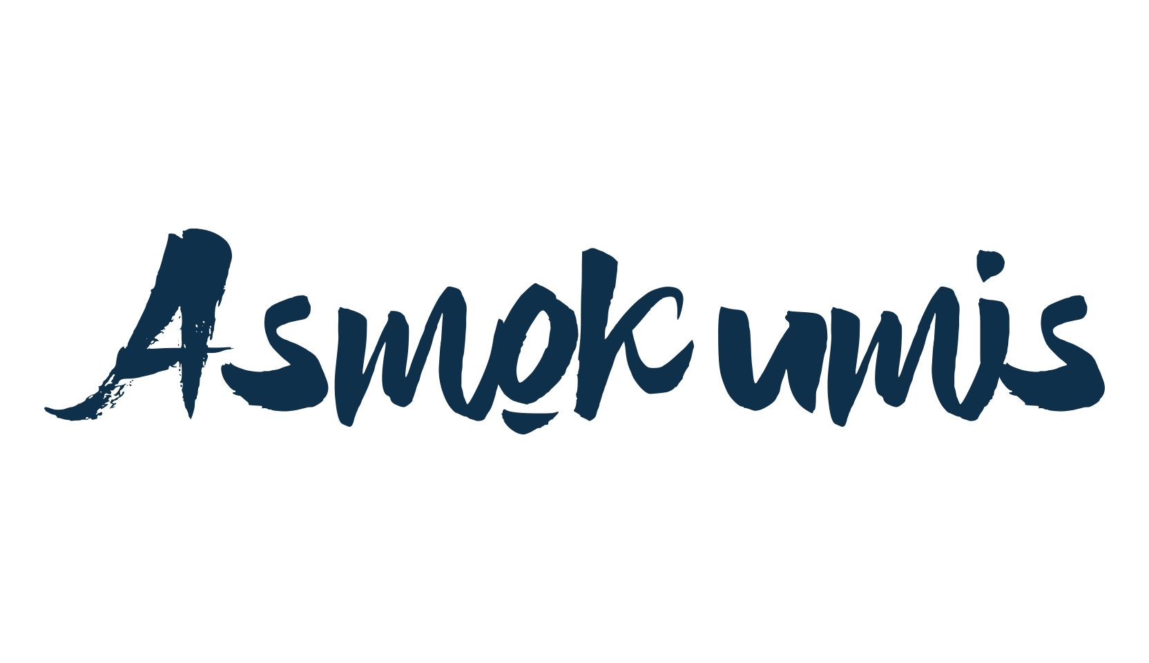 Asmokumis, brush font preview