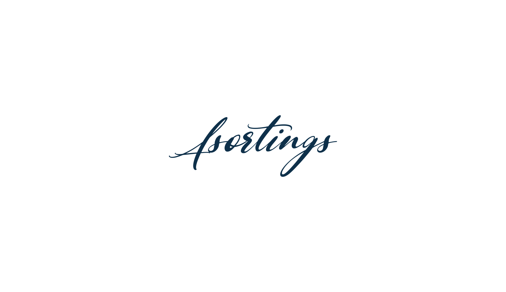 Asortings, script calligraphy fancy decorative font preview