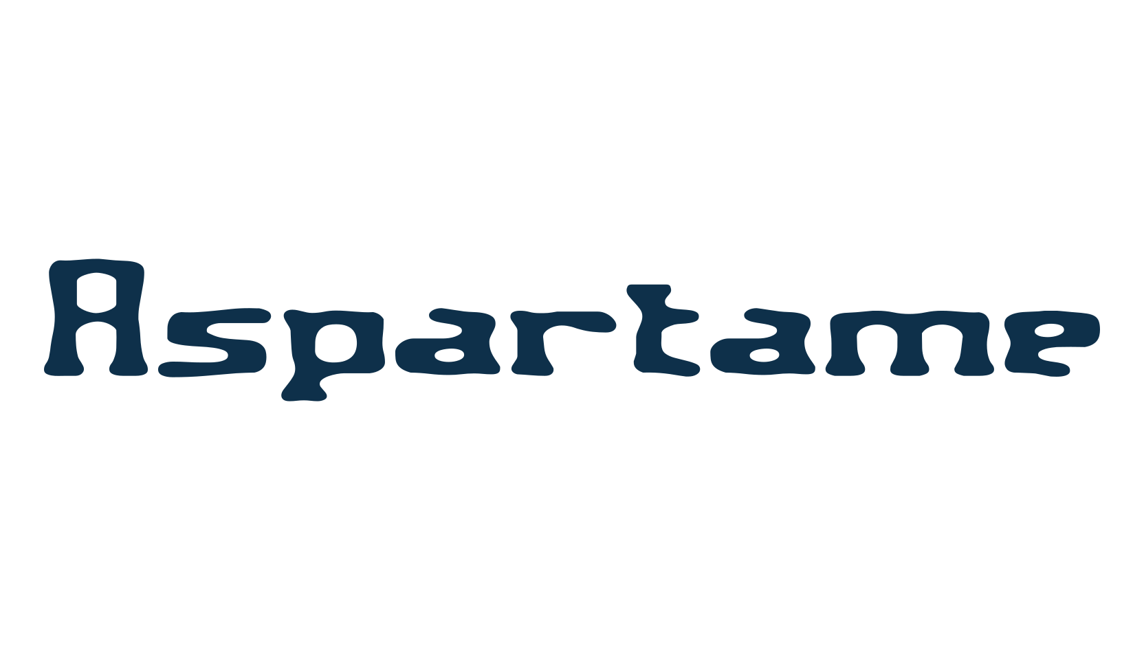 Aspartame, eroded font preview