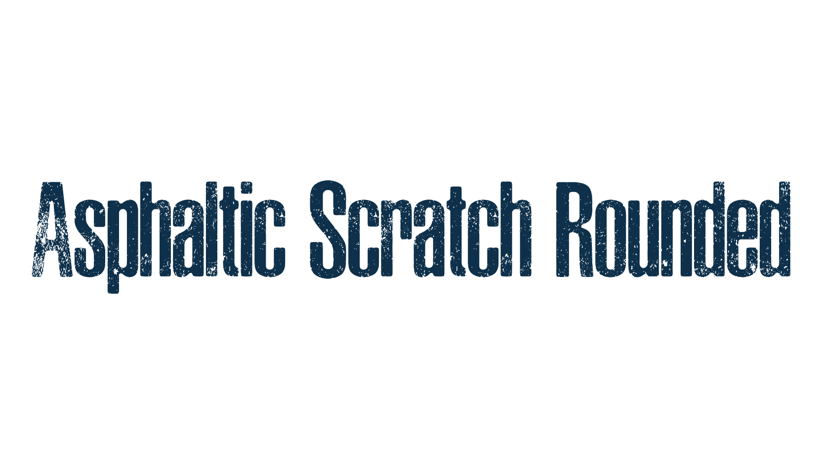 Asphaltic Scratch Rounded, fancy eroded decorative font preview