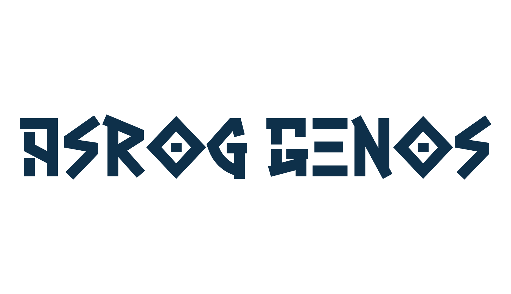 Asrog Genos, techno sci-fi font preview