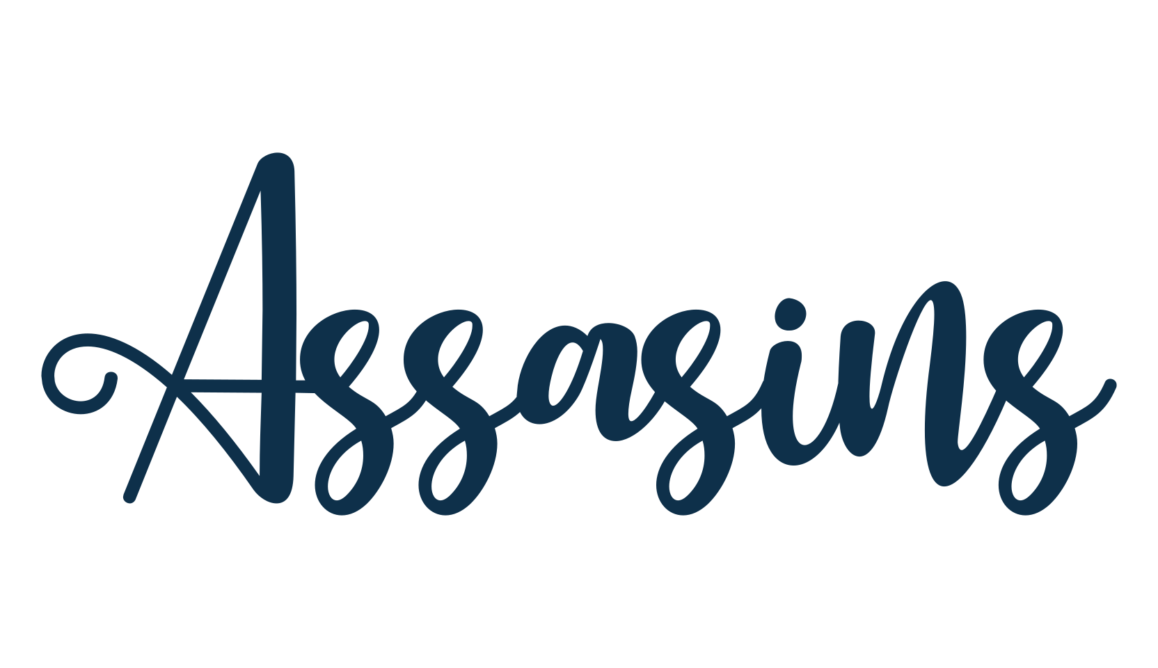 Assasins, script handwritten fancy decorative calligraphy font preview