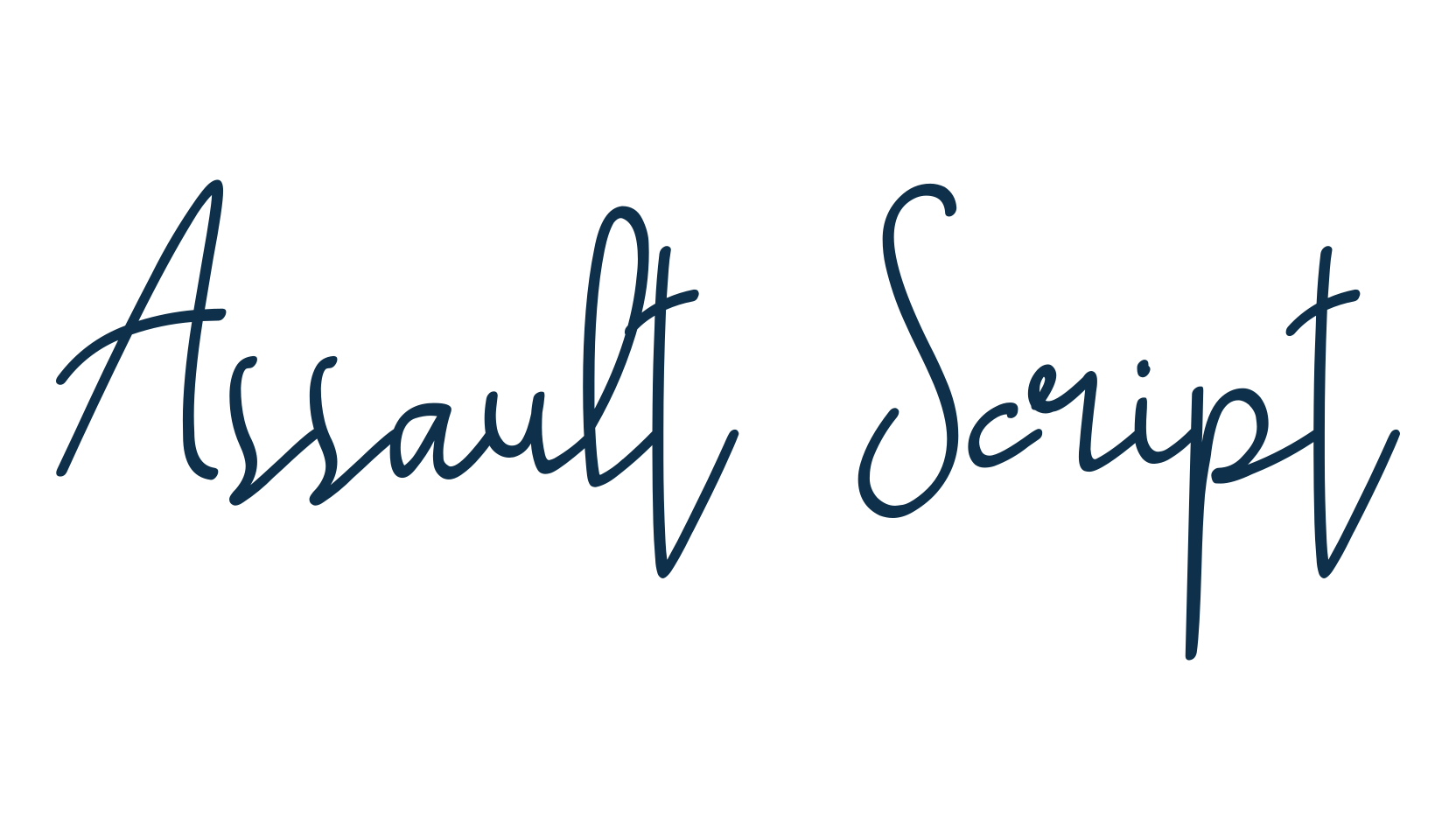 Assault Script, script handwritten fancy decorative calligraphy font preview