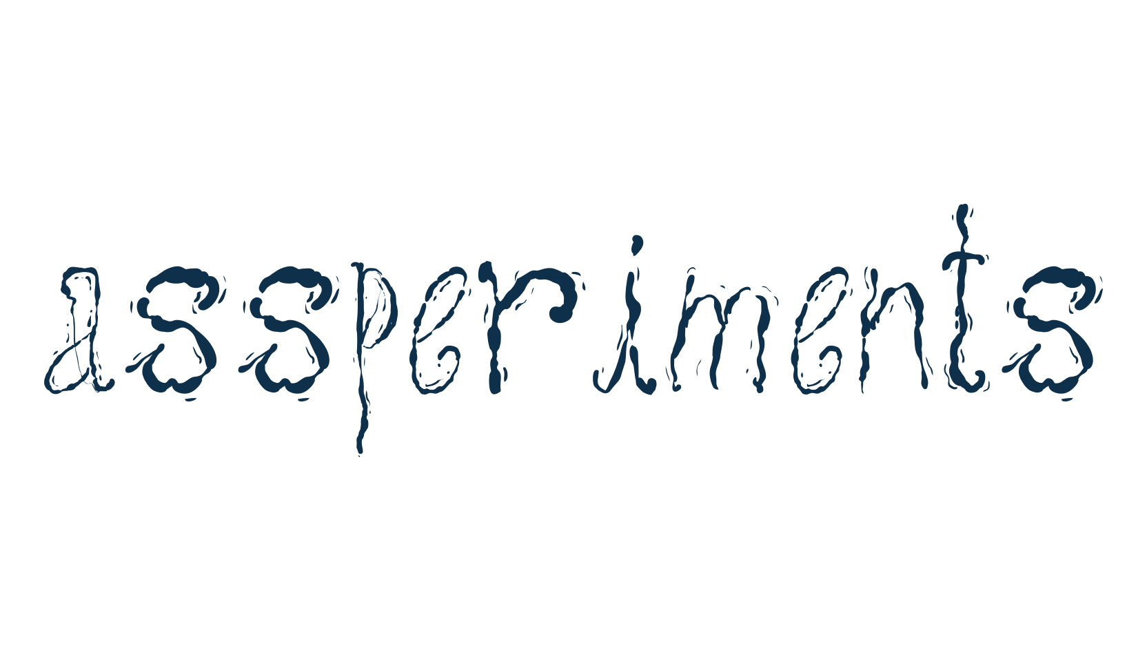 Assperiments, fancy various decorative script calligraphy font preview