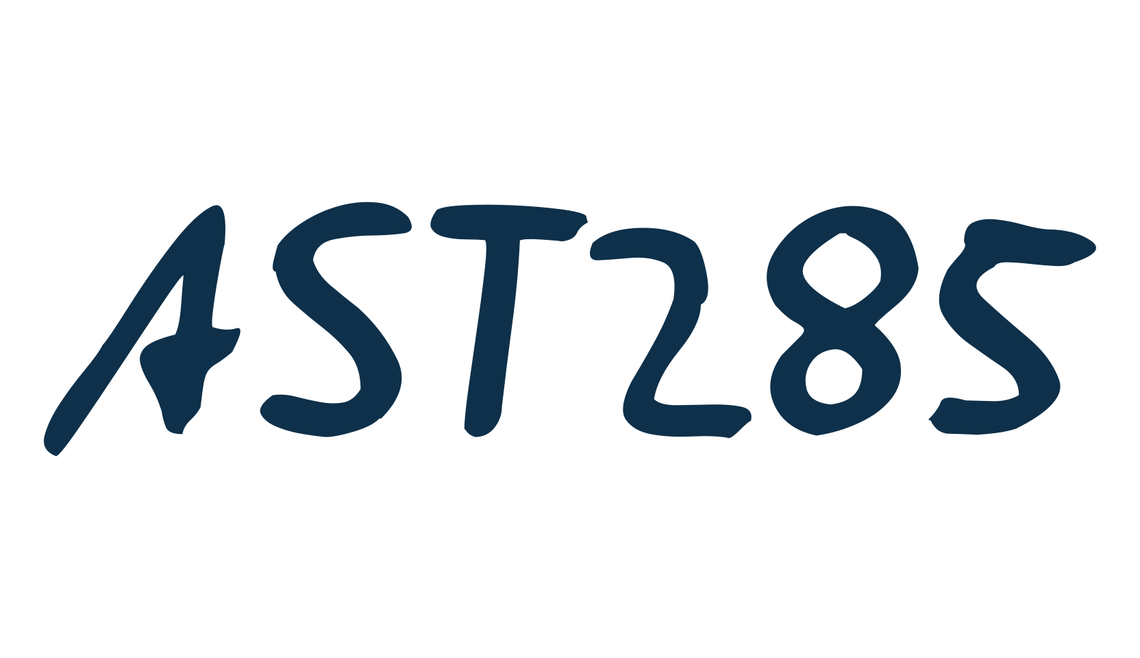 AST285, handwriting font preview
