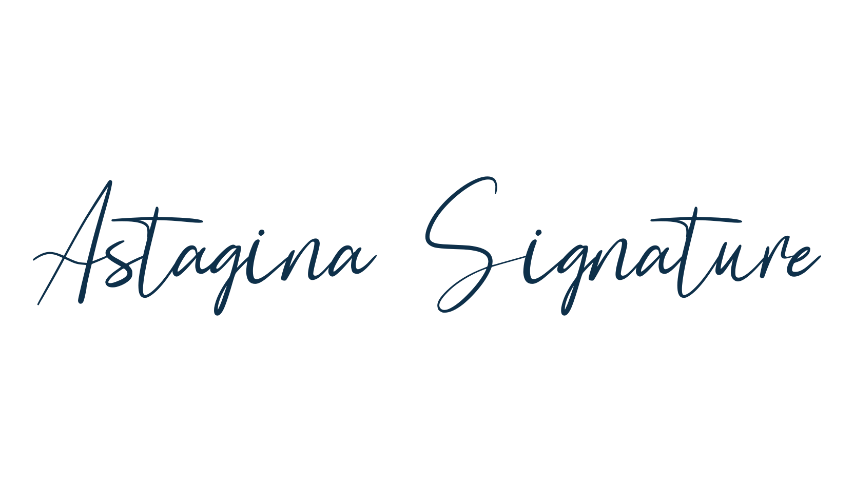 Astagina Signature, handwriting font preview