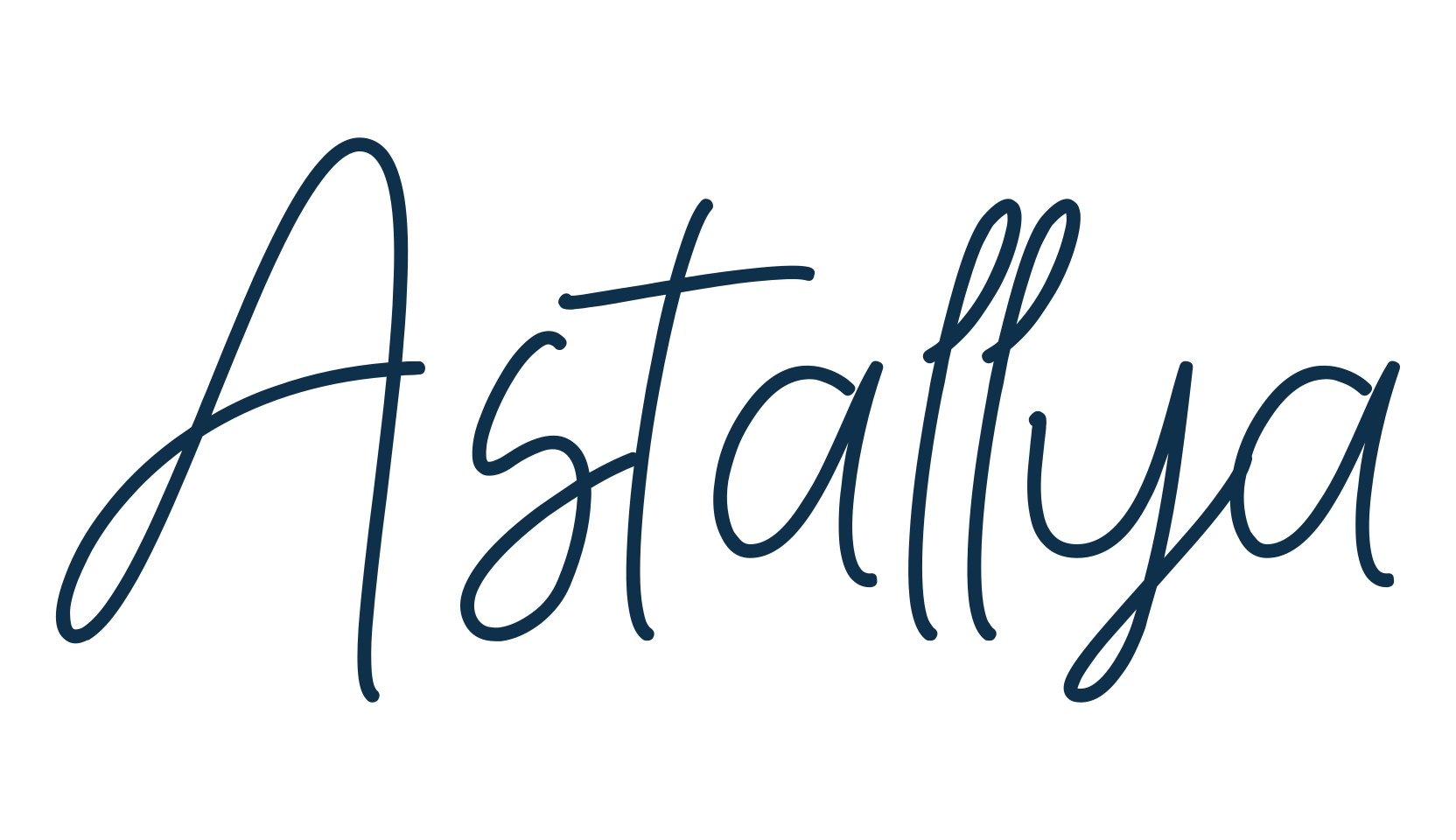 Astallya, handwriting font preview