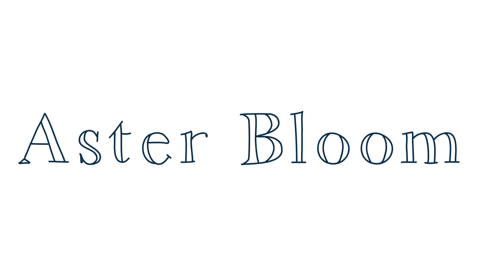 Aster Bloom, fancy various decorative font preview