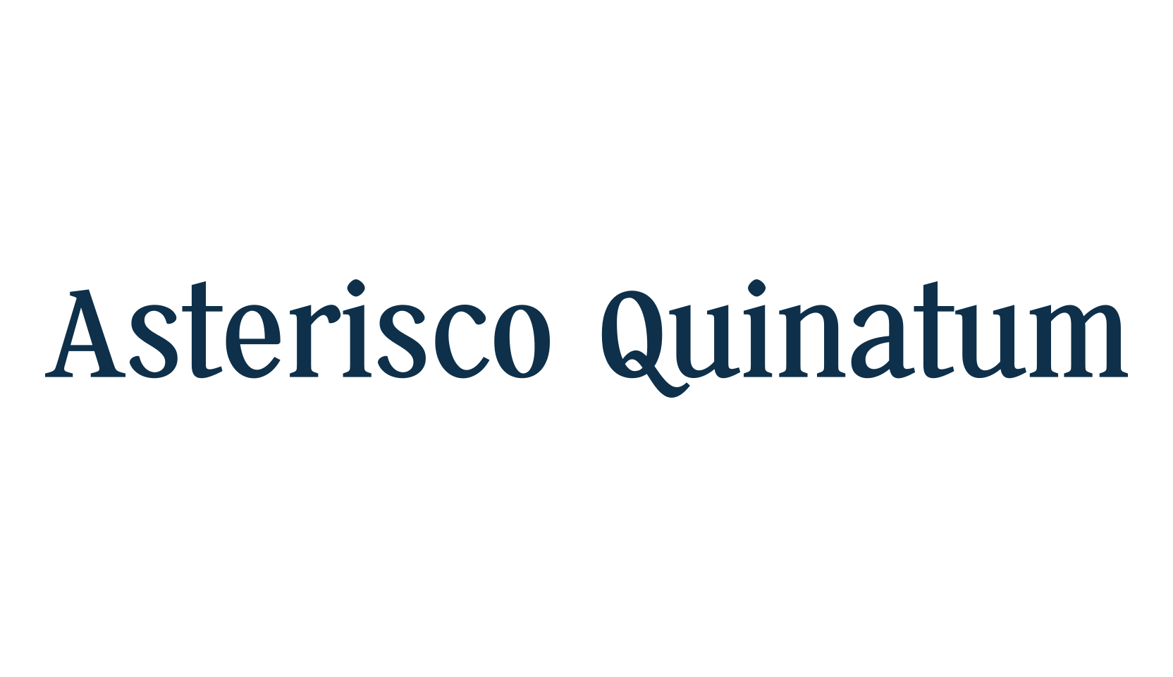 Asterisco Quinatum, basic serif font preview