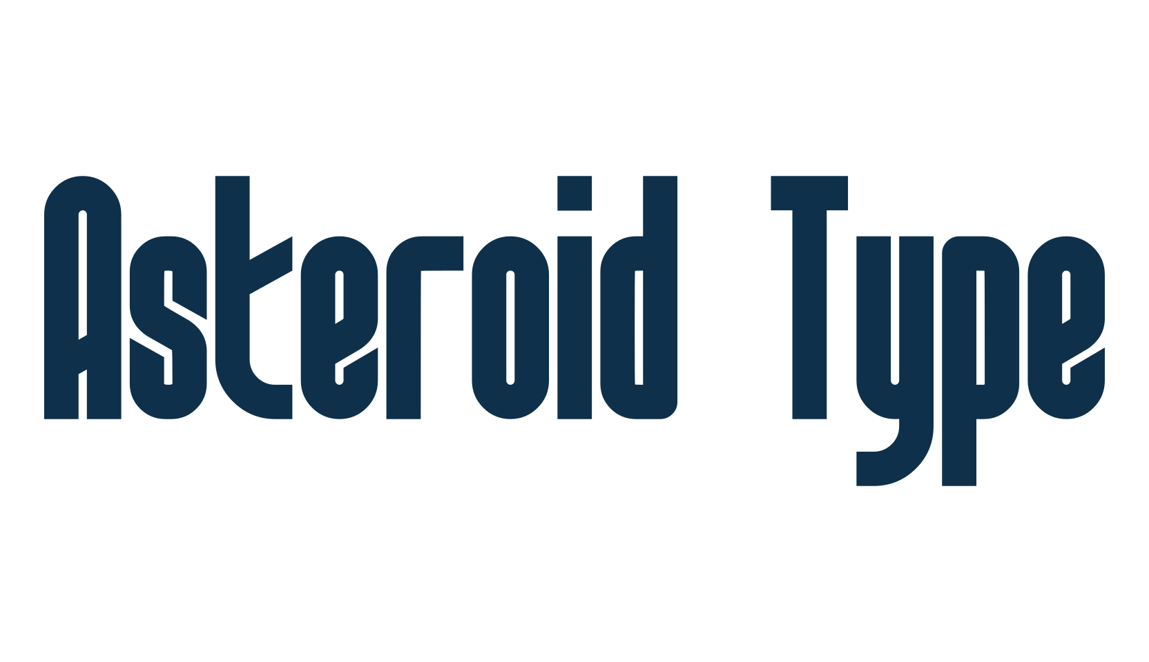 Asteroid Type, techno sci-fi font preview