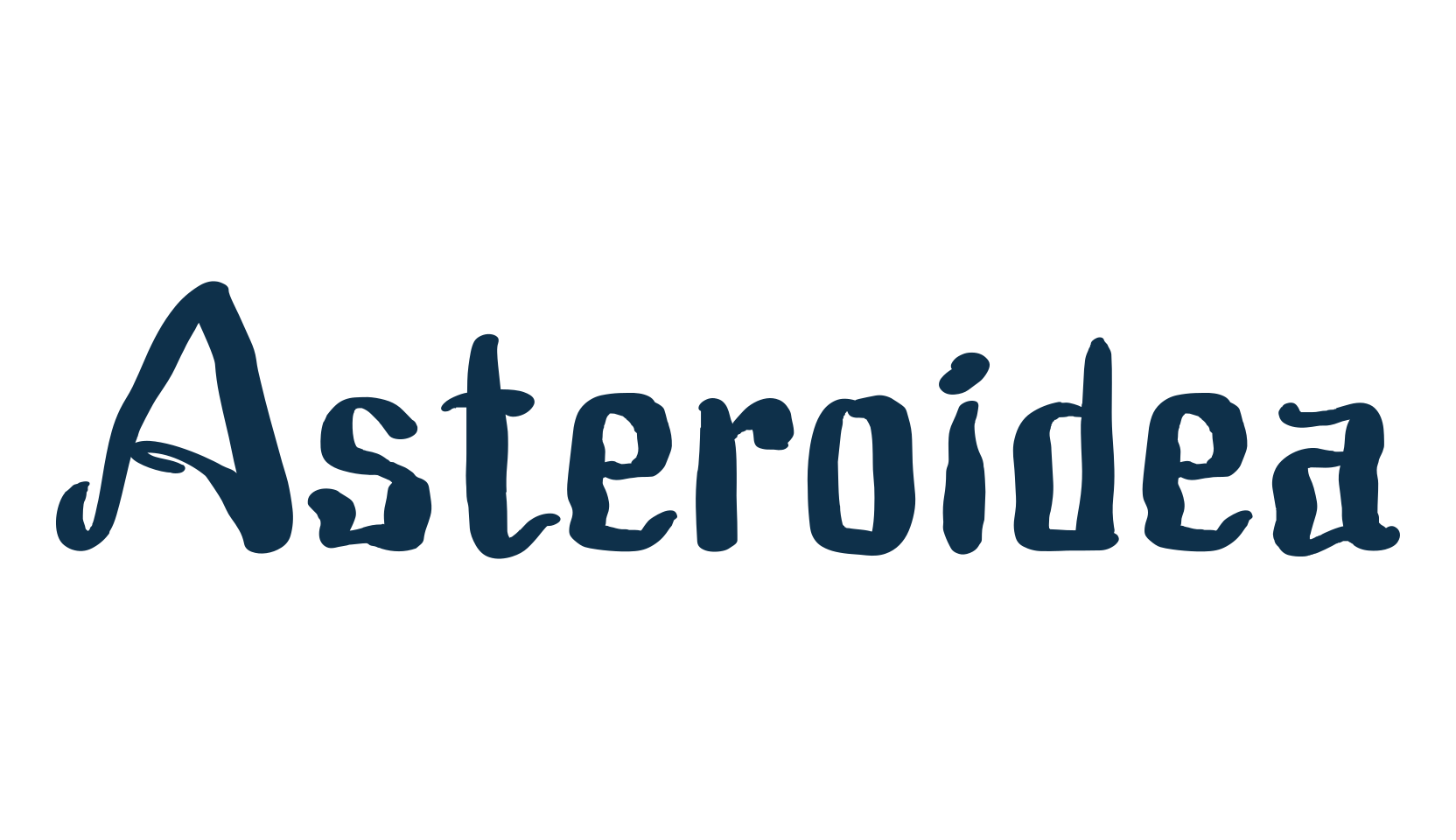 Asteroidea, cartoon font preview