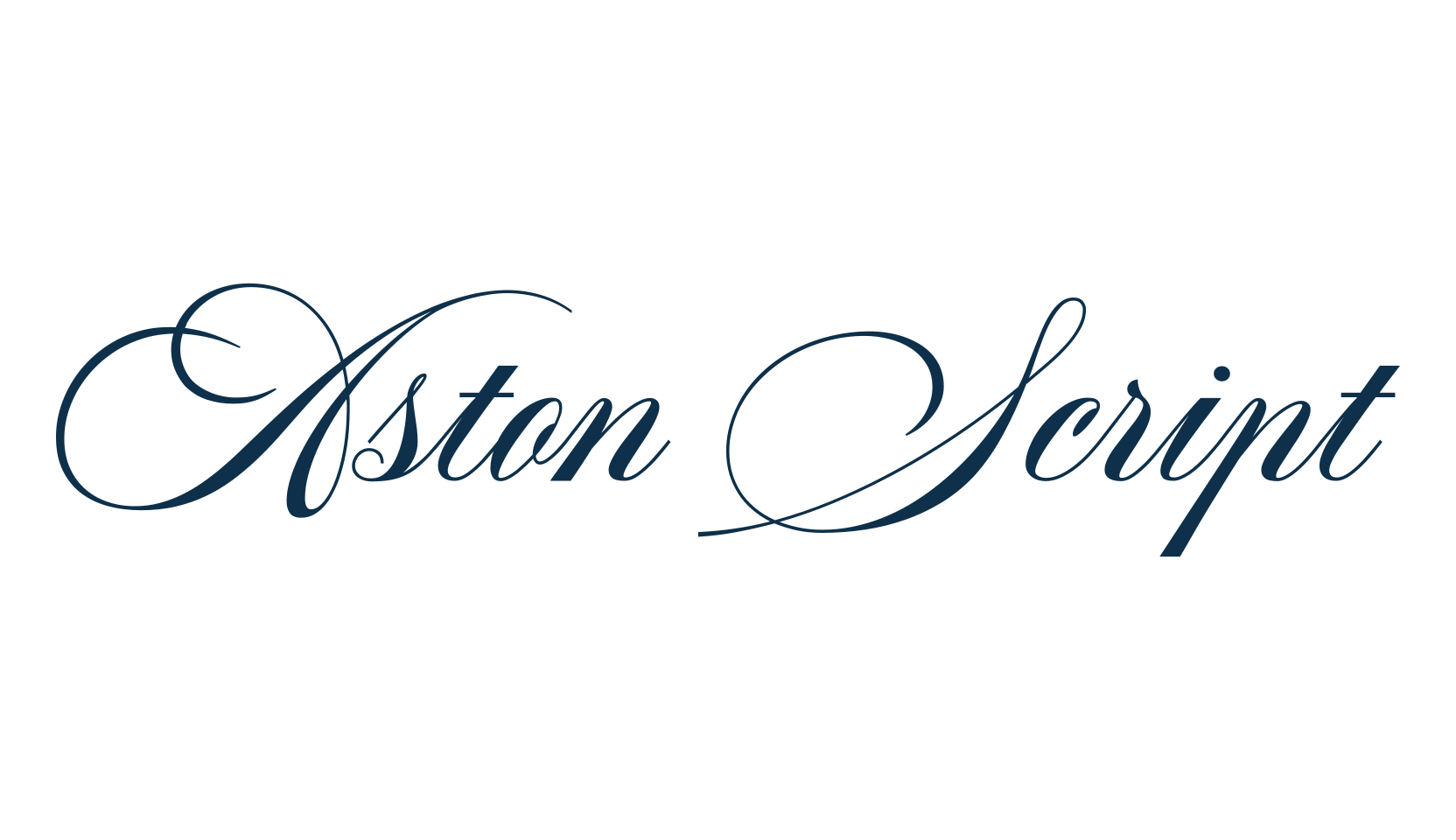 Aston Script, script calligraphy fancy decorative font preview