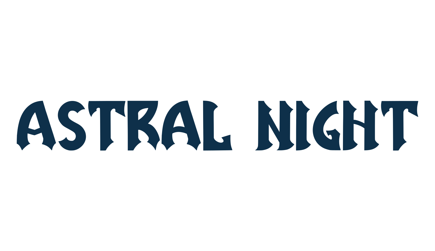 Astral Night, modern font preview