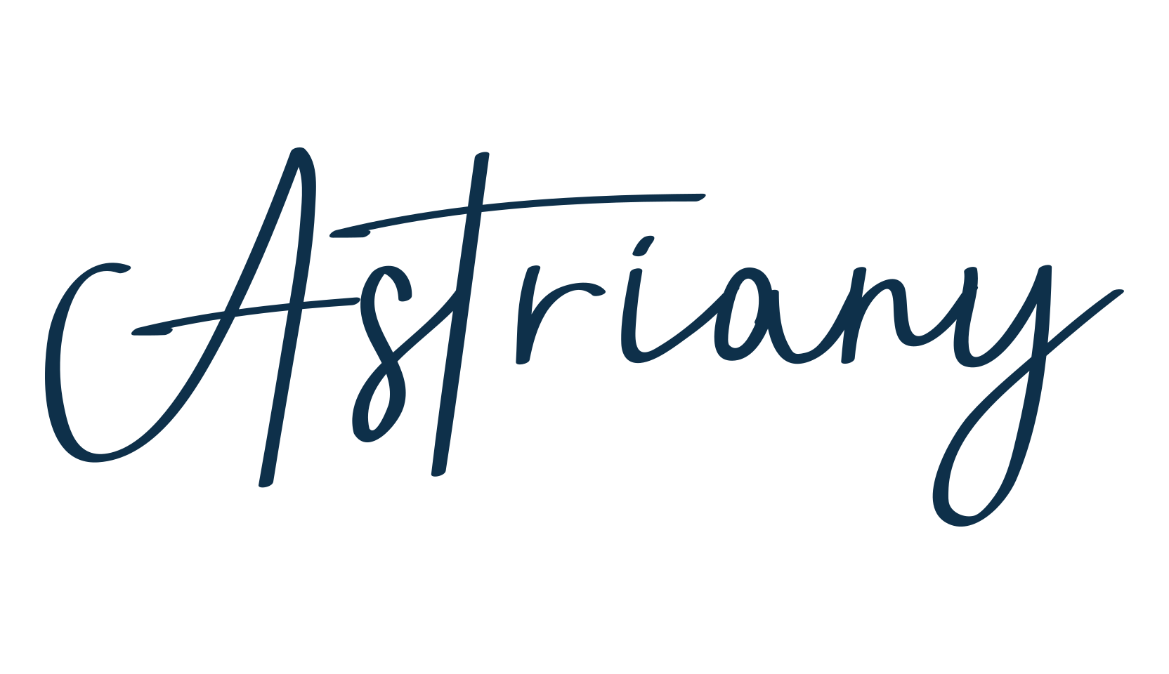 Astriany, handwriting font preview