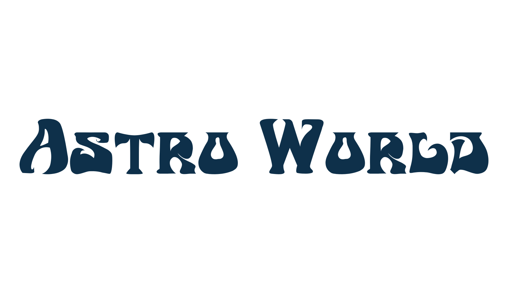 Astro World, retro font preview