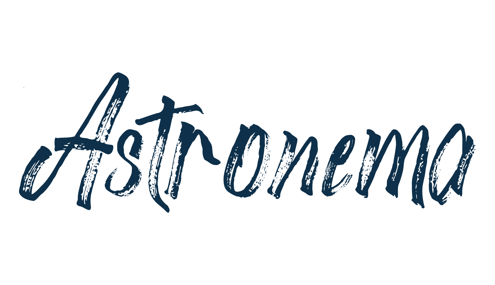 Astronema, brush font preview