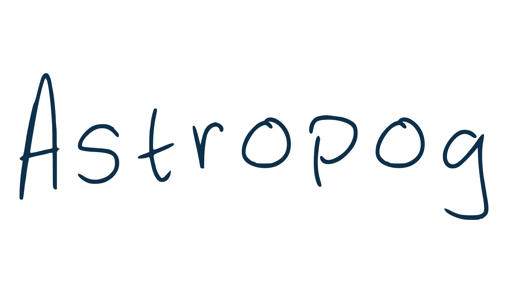 Astropog, script handwritten fancy decorative calligraphy font preview