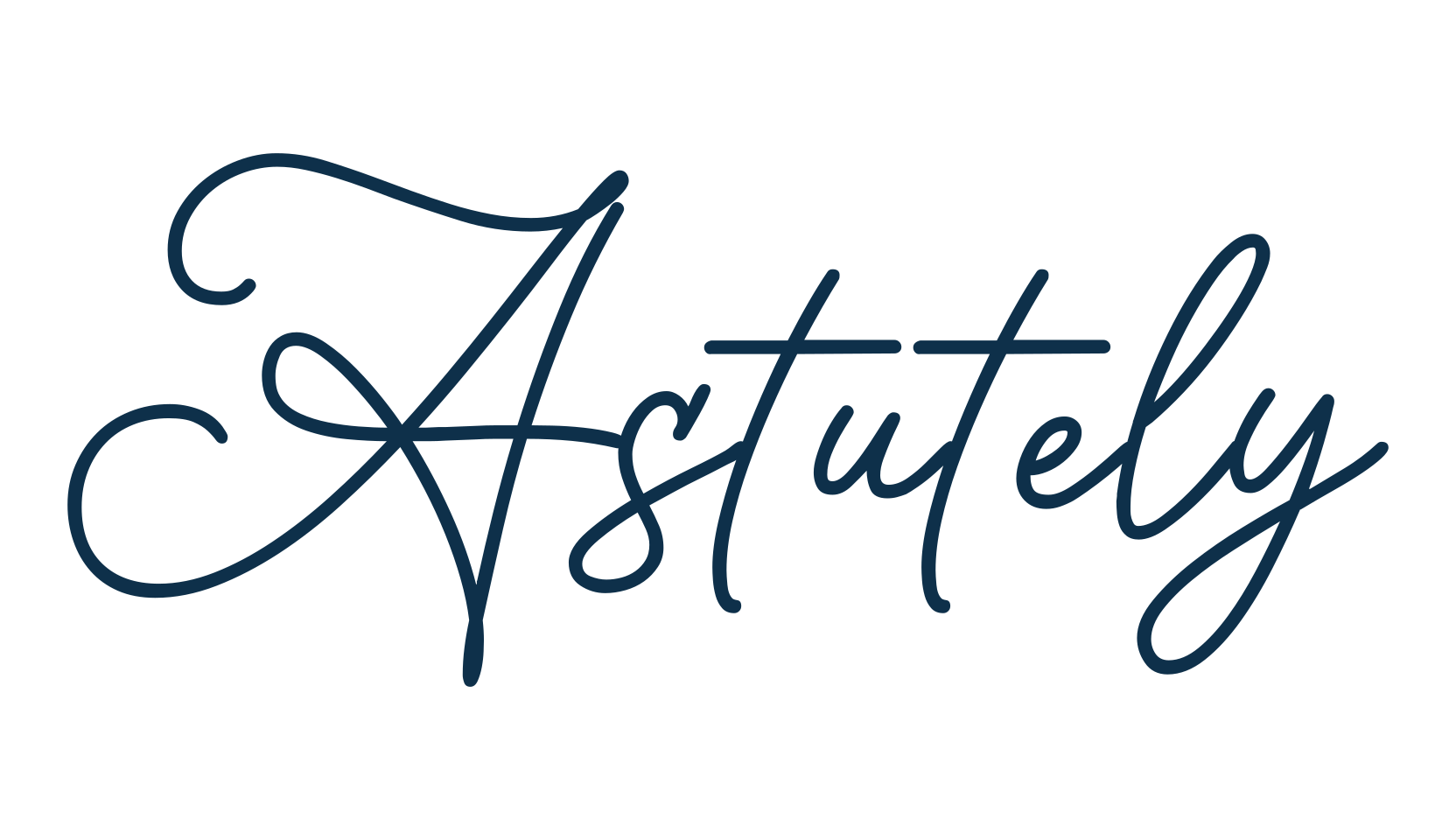 Astutely, script handwritten fancy decorative calligraphy font preview