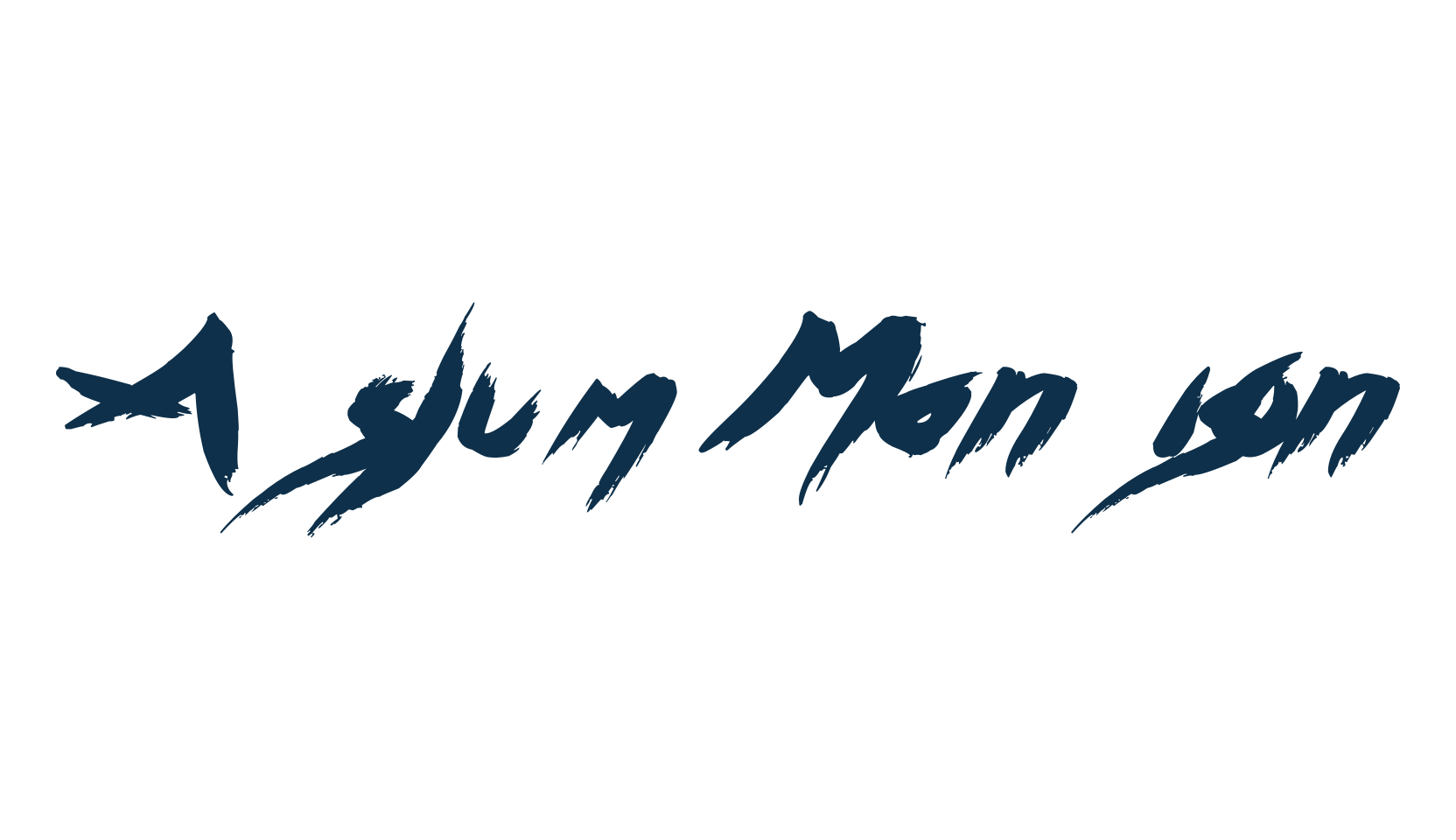 Asylum Mansion, brush font preview