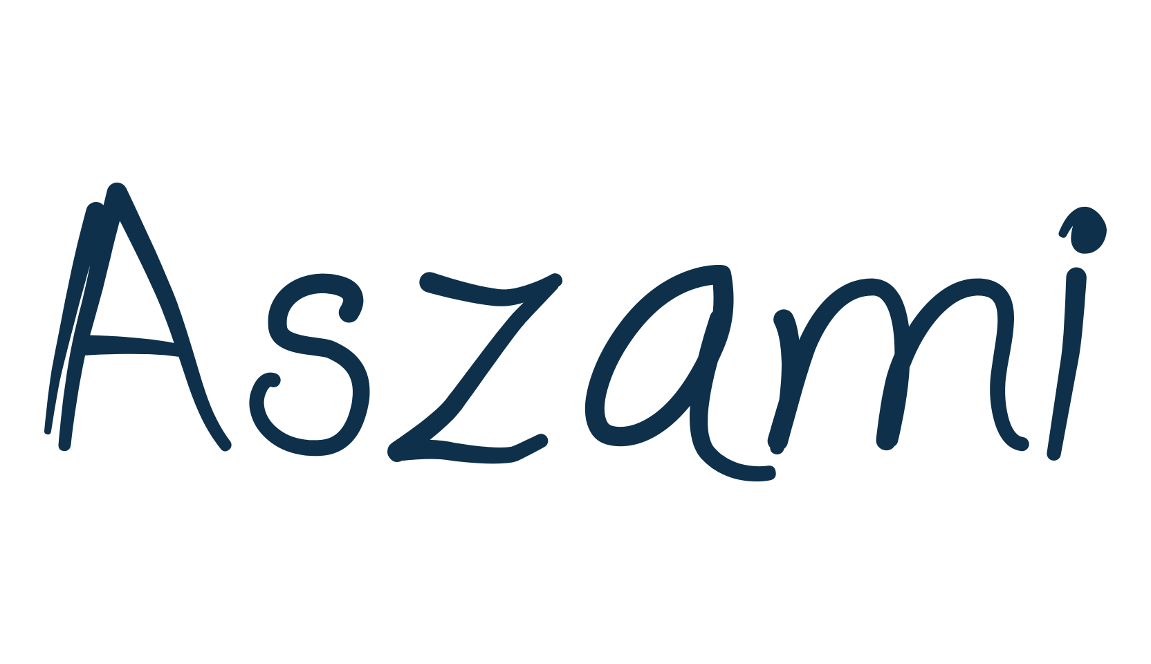 Aszami, handwriting font preview