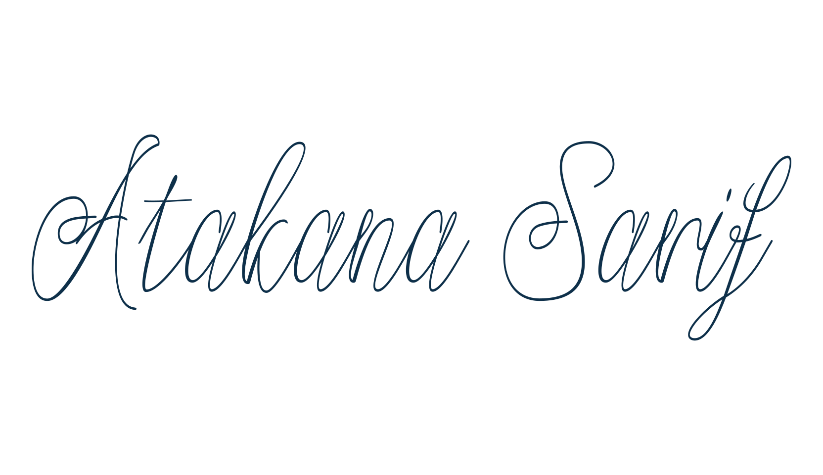 Atakana Sarif, basic serif font preview