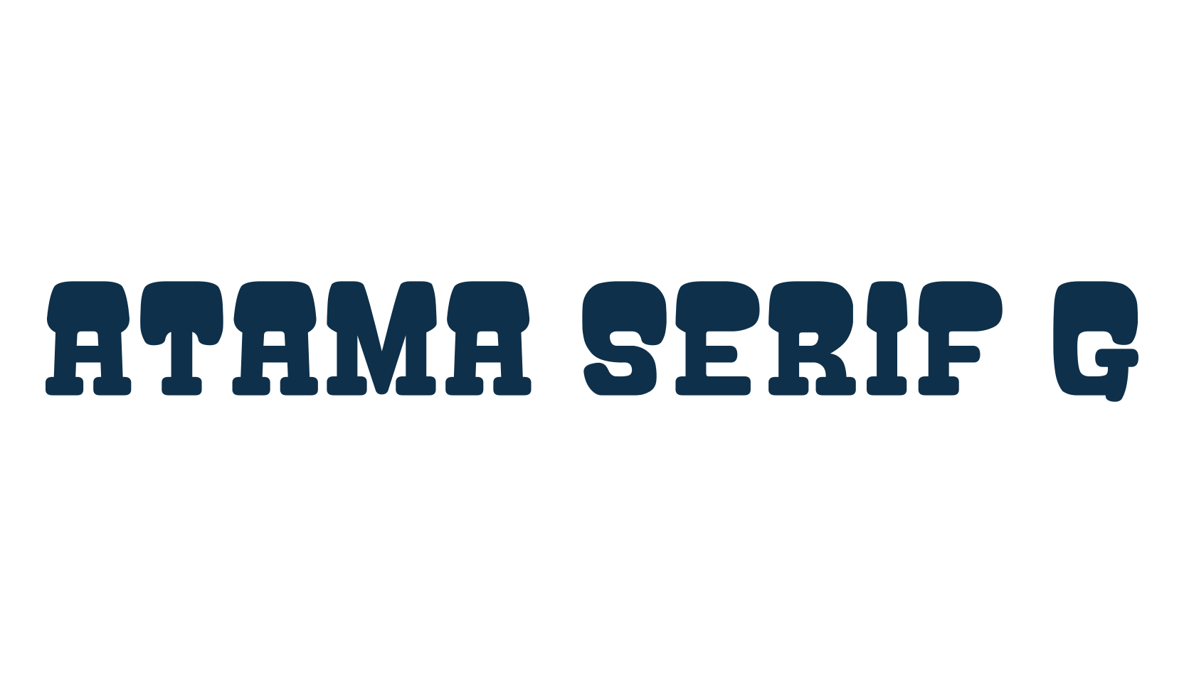 Atama Serif G, fancy groovy decorative font preview