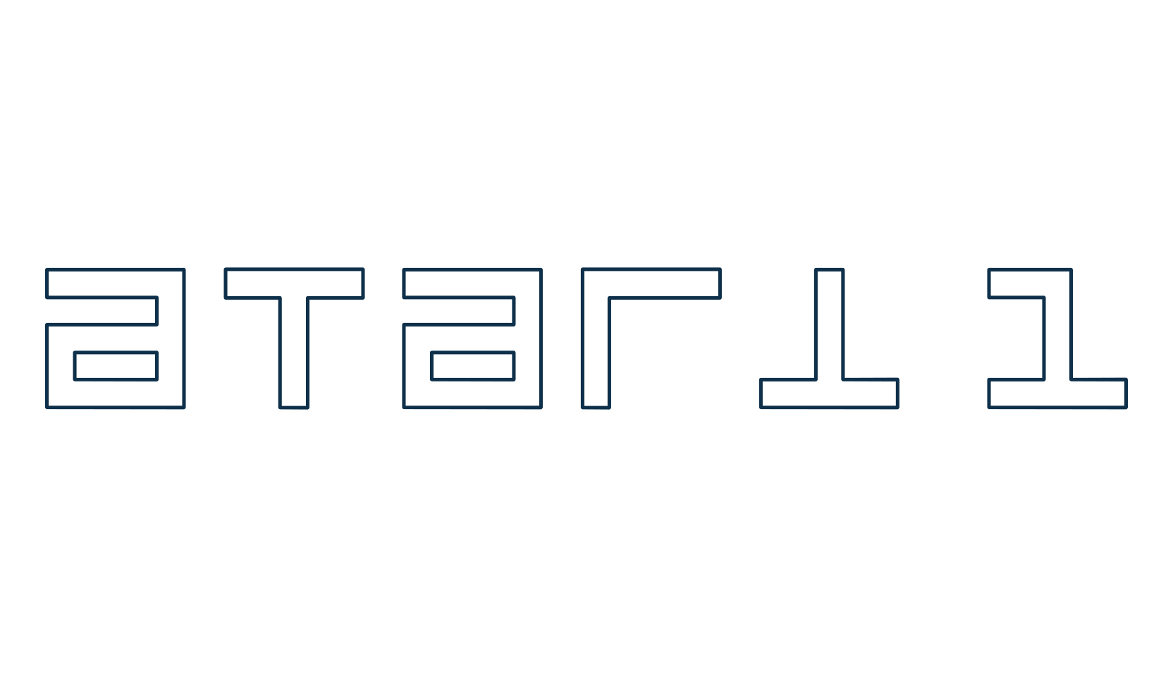 Atari 1, techno square sci-fi font preview