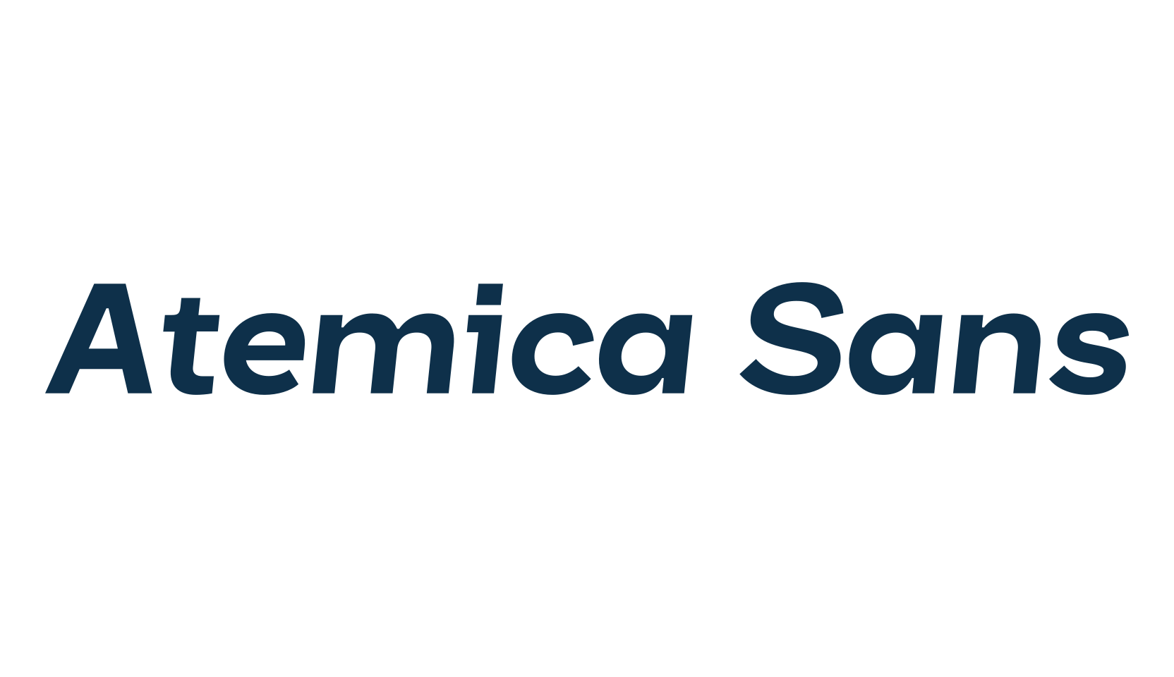 Atemica Sans, basic sans serif font preview