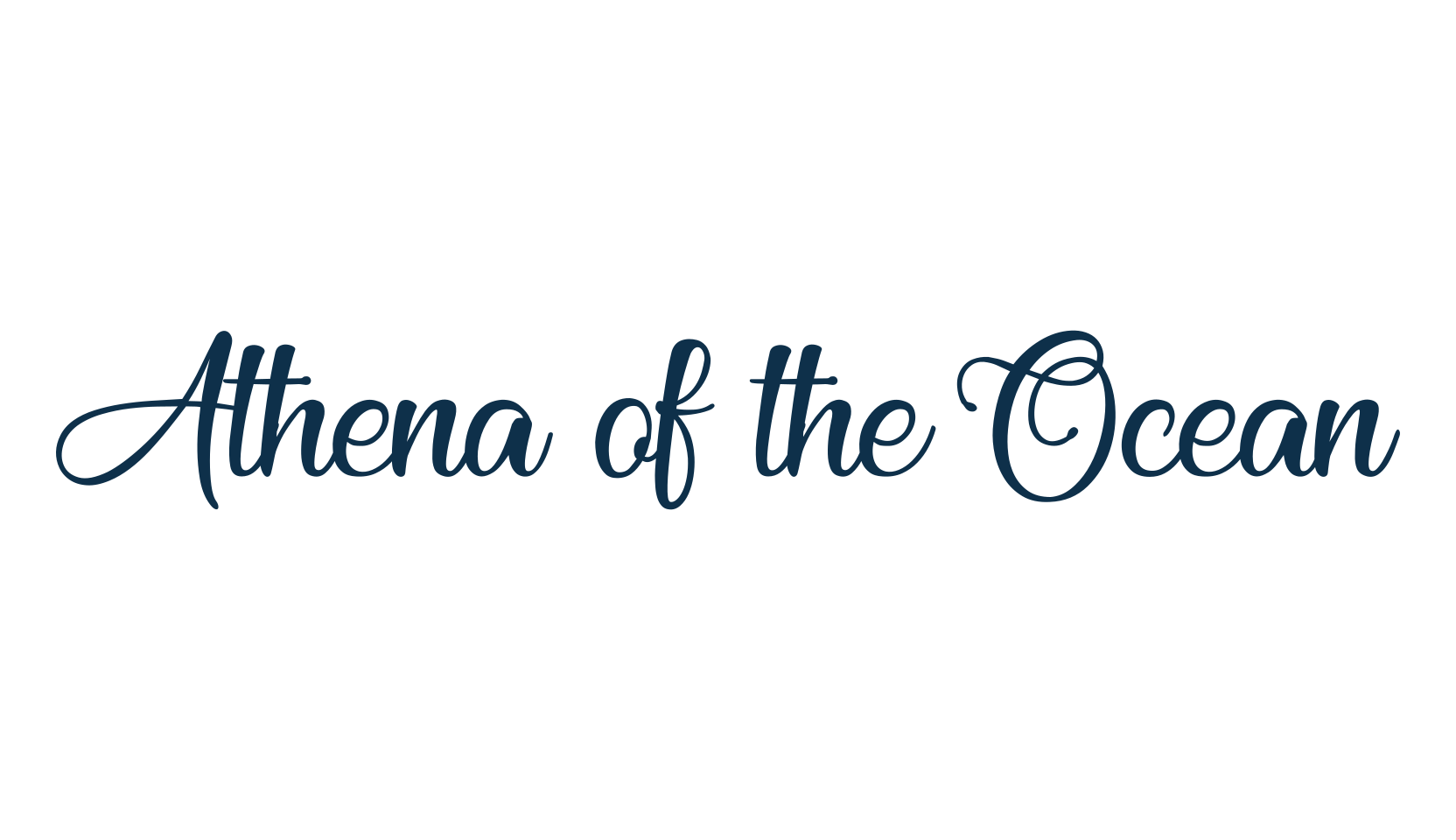 Athena of the Ocean, script calligraphy fancy decorative font preview