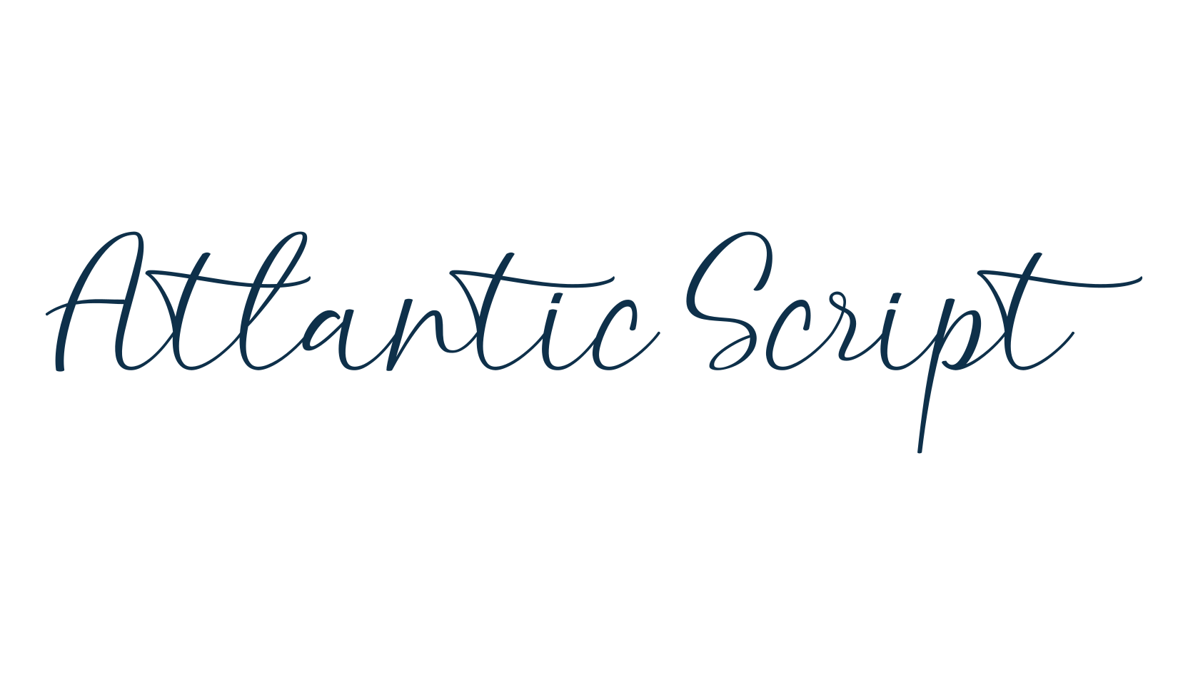 Atlantic Script, script calligraphy fancy decorative font preview