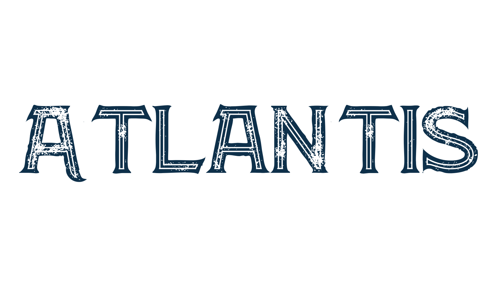 Atlantis (atlantis-2), fancy retro decorative font preview